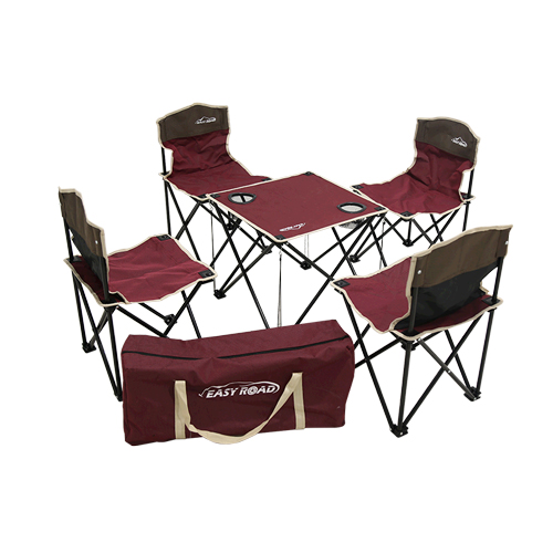 双色折叠桌椅五件套｜YLD-TZS06